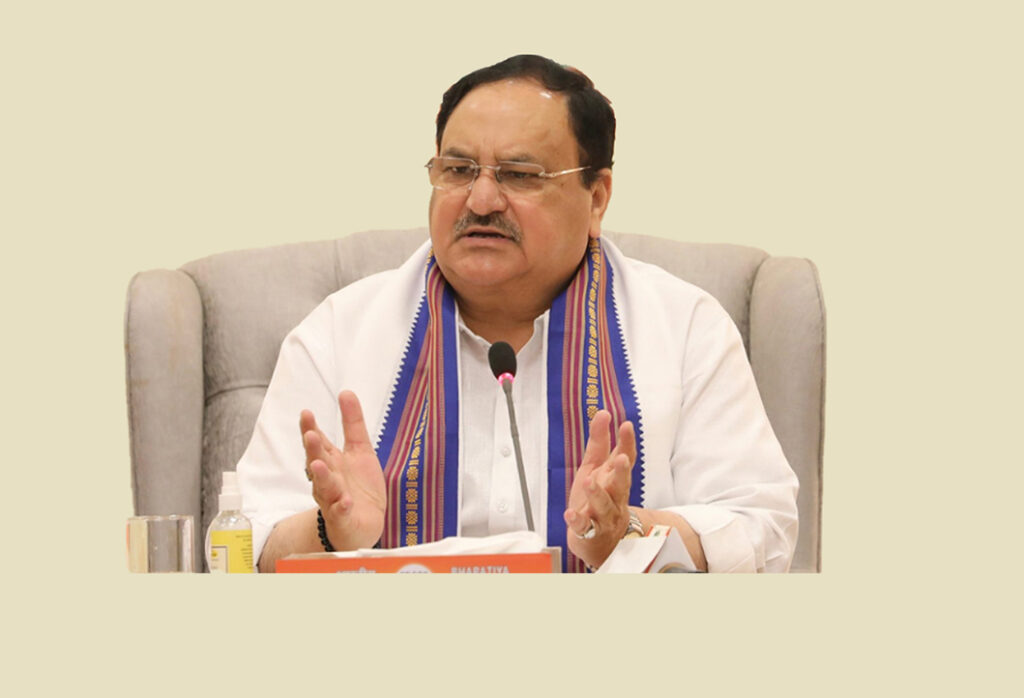 JP Nadda at BJP HQ