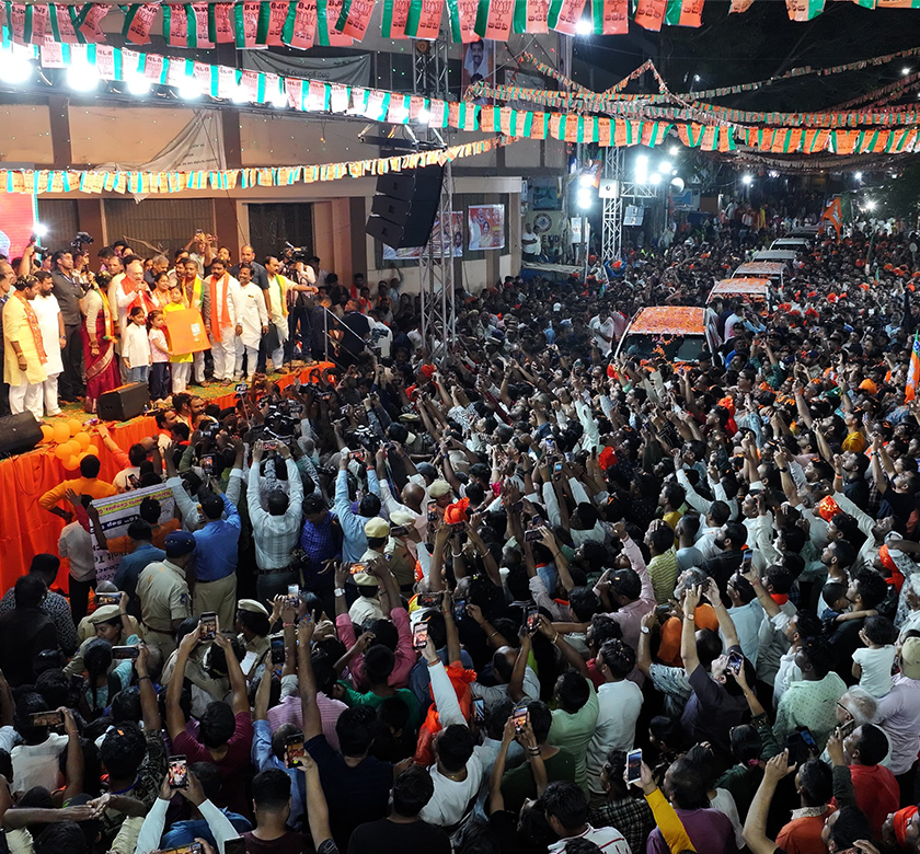 Amit Shah Road Show Hyderabad