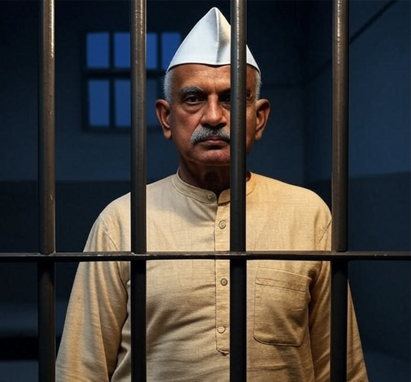 politician behind bars