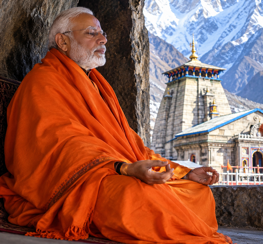 modi in meditation